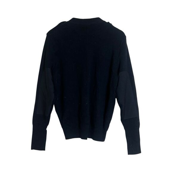 Logistik black 100% wool v neck uniform sweater - Picture 5 of 6